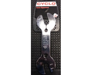Pair of Cone Adjusting Spanners Cyclo 13mm,14mm, 15mm, 17mm, 10mm & 8mm double ended dual size